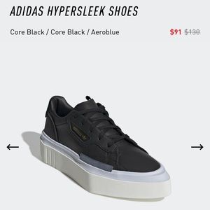 Adidas Hypersleek Black Leather kicks EUC Rtl:$130